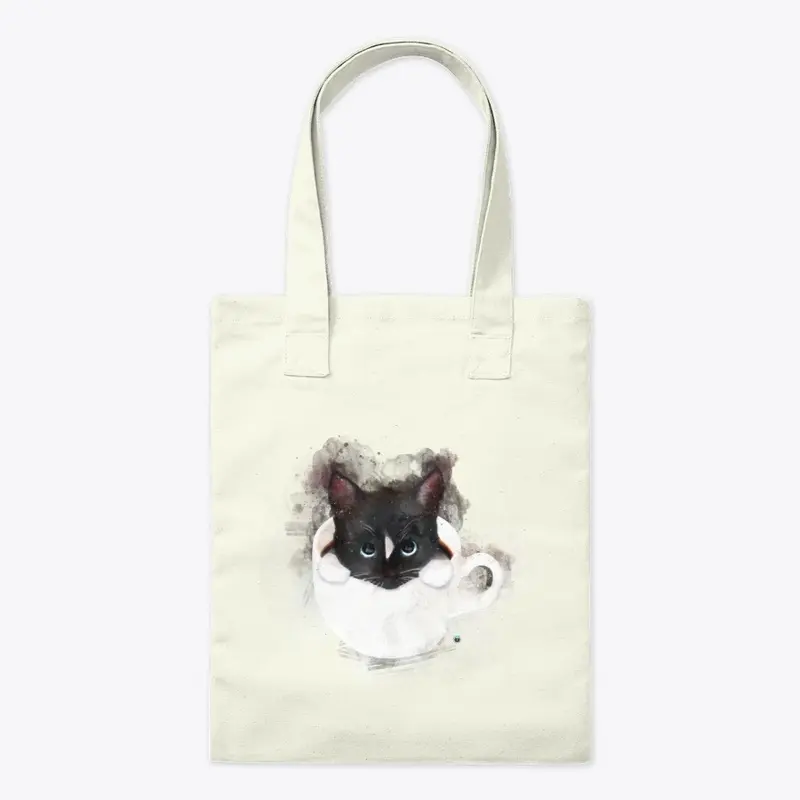 Cute Coffee Cup Cat Painted