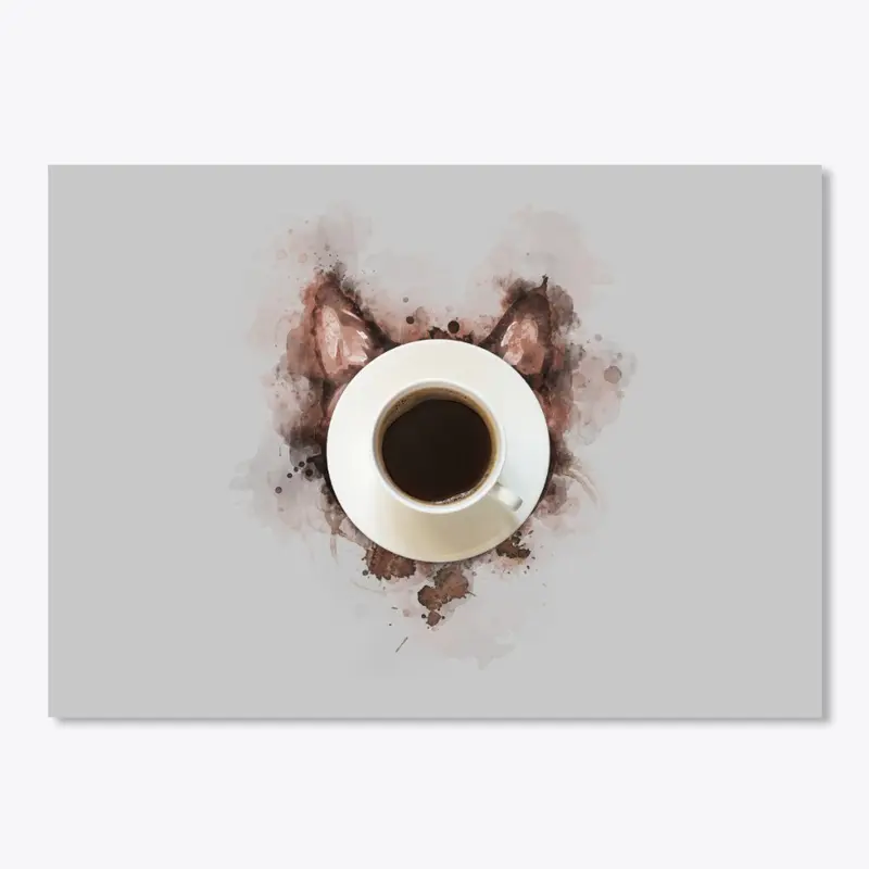 Coffee Stains Cat Head