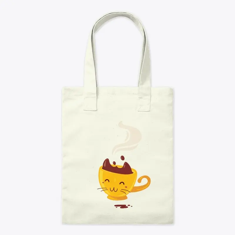 Cute Cartoon Coffee Cup Cat