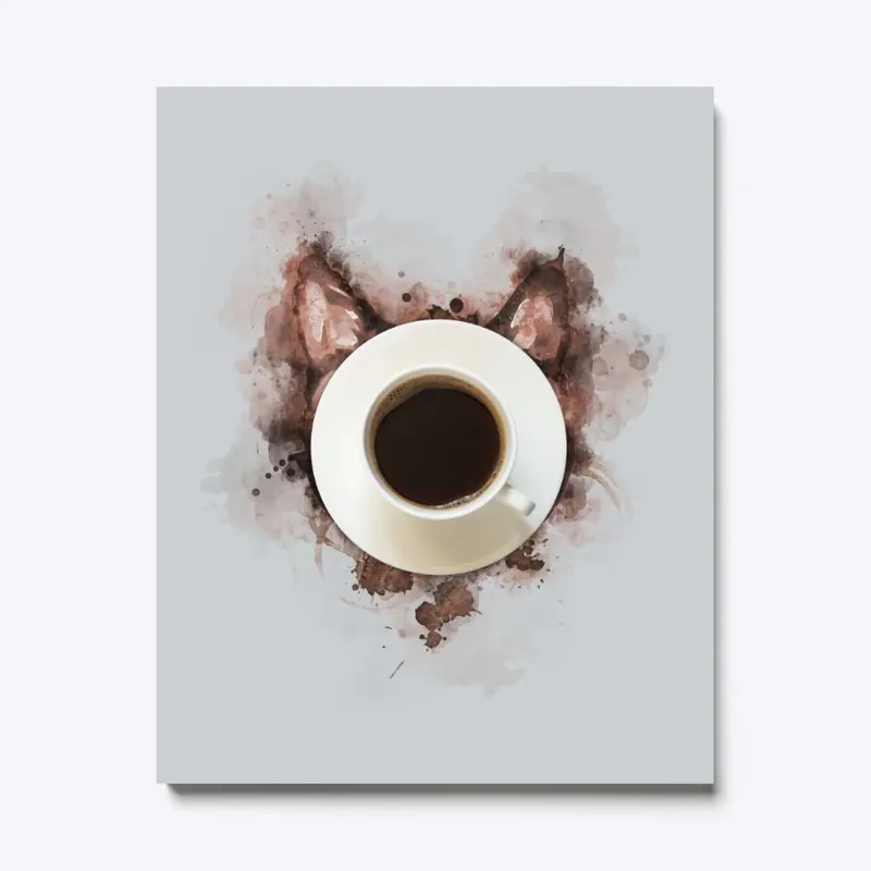 Coffee Stains Cat Head