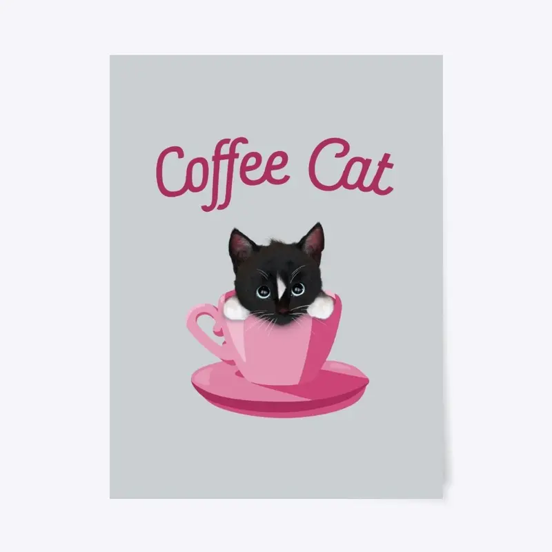 Coffee Cat - Cute Cup Kitten